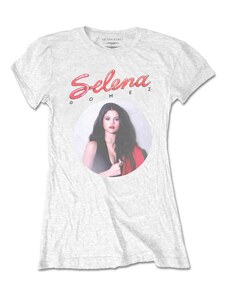 RUKA HORE Dámske tričko Selena Gomez 80's Glam Biela