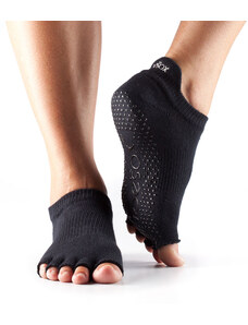 Toesox Halftoe Low rise Grip protišmykové ponožky čierne (Black)