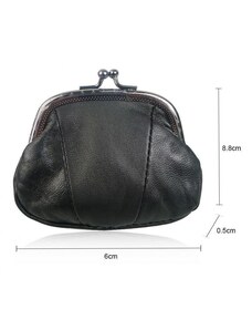 Bando Leather Peňaženka Buble kožená - čierna II černá