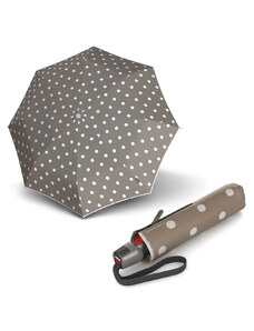 Knirps T.200 Medium Duomatic Dot Art béžový - dámsky plne-automatický dáždnik