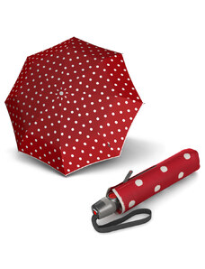 Knirps T.200 Medium Duomatic Dot Art červený - dámsky plne-automatický dáždnik