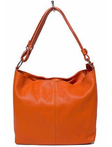 Borse Leather Italy Kabelka Henrieta kožená - oranžová oranžová