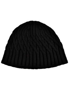 Pletená panská čiapka - čierna