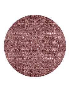 PRESENT TIME Bavlnený vínový okrúhly koberec Washed