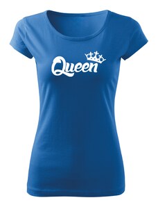 DRAGOWA dámske krátke tričko queen, modrá 150g/m2