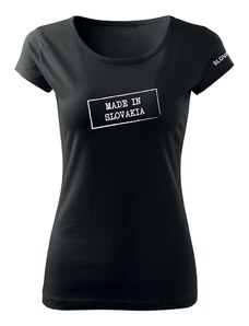 DRAGOWA dámske tričko made in slovakia, čierna 150g/m2