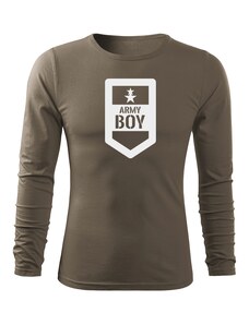 DRAGOWA Fit-T tričko s dlhým rukávom army boy, olivová 160g/m2