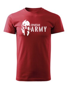 DRAGOWA krátke tričko spartan army, červená 160g/m2