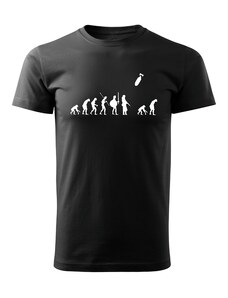 DRAGOWA krátke tričko evolúcia, čierna 160g/m2