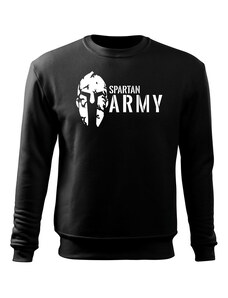 DRAGOWA pánska mikina spartan army, čierna 300g/m2