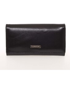 Módna dámska matná kožená peňaženka čierna - Lorenti GF112SL čierna
