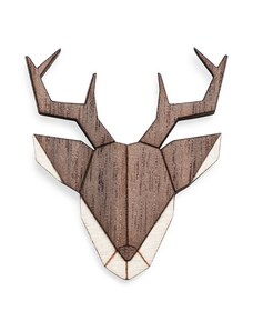 BeWooden Drevená brošňa Deer Brooch