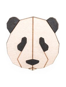 BeWooden Drevená brošňa Panda Brooch