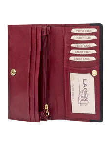 Lagen Dámska peňaženka kožená PWL367 Červená