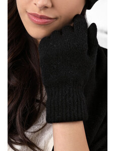 Kamea Čierne dámske rukavice na zimu 01, Farba čierna