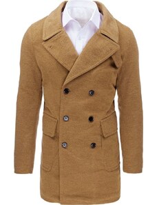 BASIC Pánsky zimný hnedý kabát cx0362