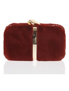 Originálna dámska plyšová listová kabelka v červenej farbe - Delami červená
