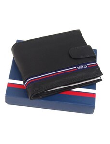 Pánska peňaženka WILD z pravej kože v čiernej farbe N992L-GV Black