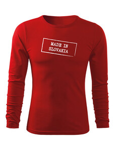 DRAGOWA Fit-T tričko s dlhým rukávom made in slovakia, červená 160g/m2