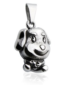 BM Jewellery Prívesok strieborný pes z chirurgickej ocele S600080
