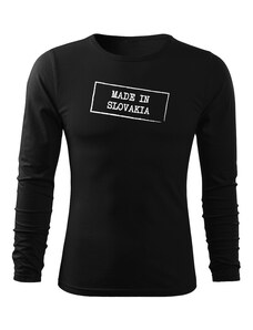 DRAGOWA Fit-T tričko s dlhým rukávom made in slovakia, čierna 160g/m2