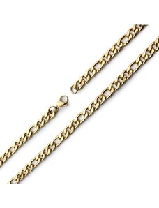 BM Jewellery Zlatý populárny reťaz Figaro 0,7 cm z chirurgickej ocele S762090