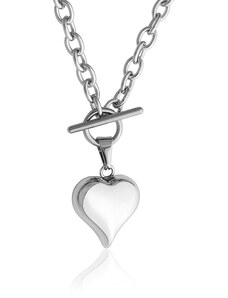 BM Jewellery Dámsky náhrdelník 3D srdce 2,3cm z chirurgickej ocele S636080