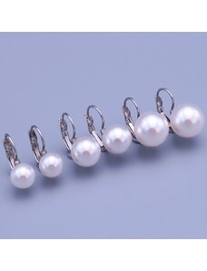 Pfleger Náušnice Swarovski Perle white veľkosti 8mm, 10mm, 12mm