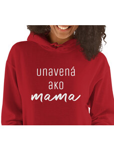 BLAVAS Mikina s kapucňou "Unavená ako mama", červená