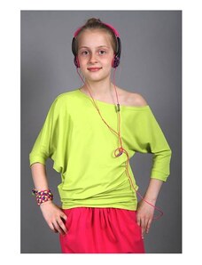 Dievčenské tanečné tričko Spontanic citrónové