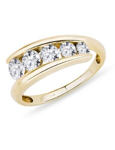 Luxusný briliantový prsteň zo žltého zlata KLENOTA K0442013