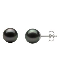 BM Jewellery Náušnice keramické čierna perla velká ⌀ 0,8 cm S698070