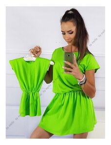 SYNC Vzdušné šaty neón zelené