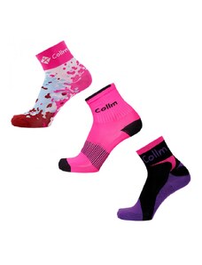 Dámske ružové športové ponožky COLLM set 3 páry