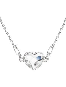 Strieborná náhrdelník srdce Swarovski elements 32061.1 krystal