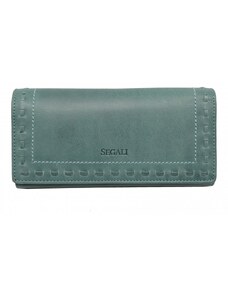 SEGALI Dámska kožená peňaženka SG-27052 zelená