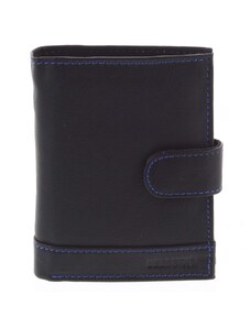 Pánska kožená peňaženka čierno modrá - Bellugio Garner čierna
