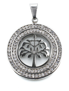 BM Jewellery Prívesok strom života z chirurgickej ocele so zirkónmi S770120