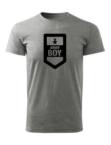 DRAGOWA krátke tričko army boy, sivá 160g/m2