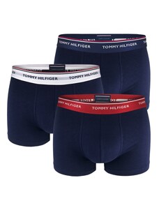 TOMMY HILFIGER - 3PACK premium essentials tmavomodré boxerky s farebným pásom