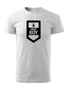 DRAGOWA krátke tričko army boy, biela 160g/m2