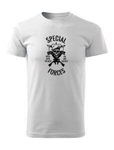 DRAGOWA krátke tričko special forces, biela 160g/m2