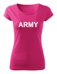DRAGOWA dámske tričko army, ružová 150g/m2