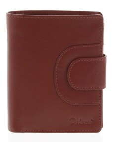 Kožená módna tmavo červená peňaženka pre mužov - Delami Raynard červená