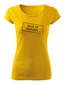 DRAGOWA dámske tričko made in slovakia, žltá 150g/m2