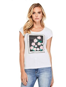 GUESS tričko Lily Floral Graphic Tee biele, 11733000-S