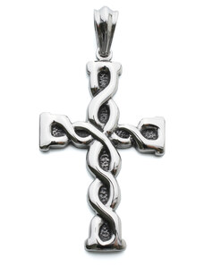 BM Jewellery Prívesok prepletený kríž z chirurgickej ocele S755105