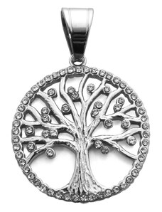 BM Jewellery Prívesok strom života 2,9 cm z chirurgickej ocele so zirkónmi S772100