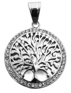 BM Jewellery Prívesok strom života z chirurgickej ocele so zirkónmi S774100