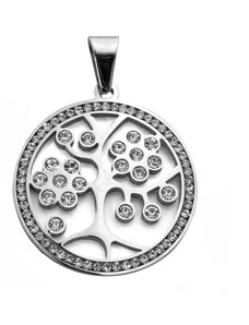 BM Jewellery Prívesok strom života z chirurgickej ocele so zirkónmi S775120